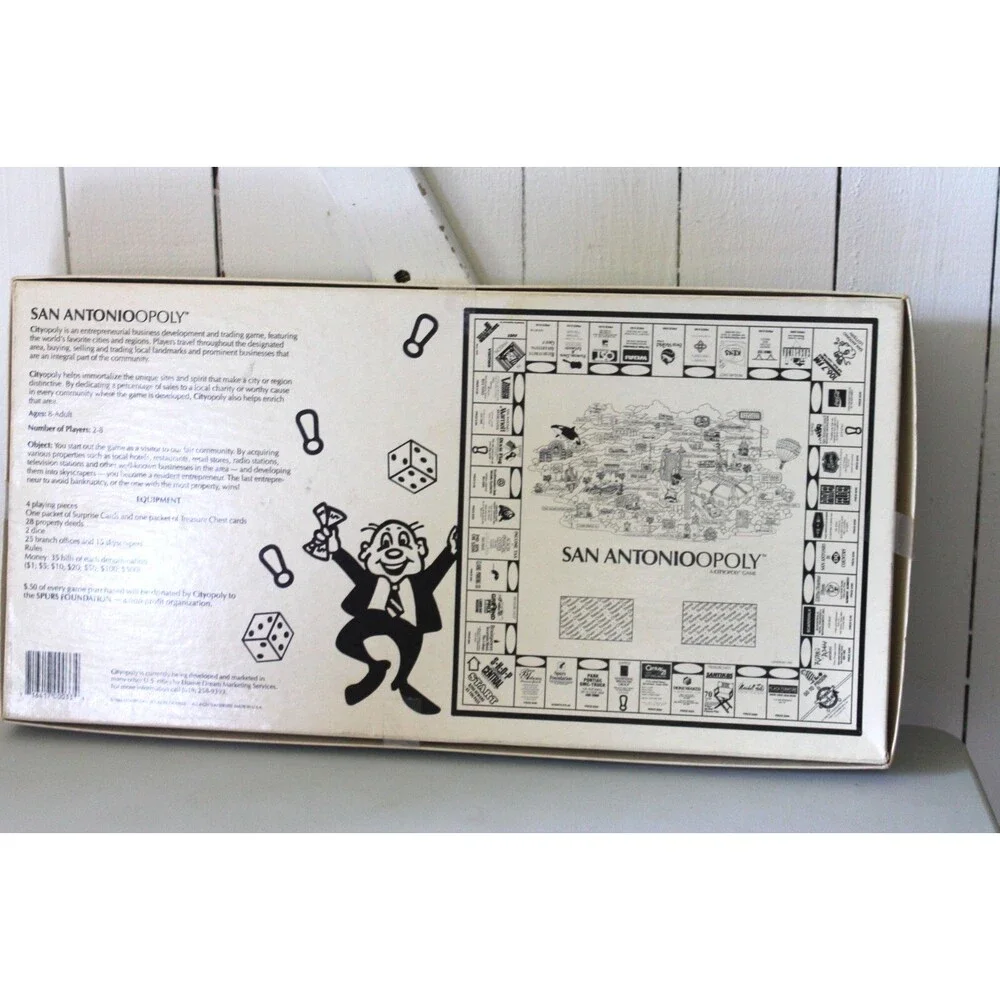 Vintage 1989 San Antonioopoly Board Game San Antonio TX Cityopoly Property